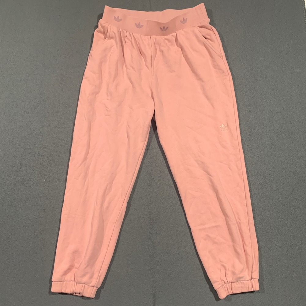 Adidas Women's‎ Pink Cotton Jogger Sweatpants With Waistband Size XL